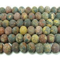 Tamno crvena leopard kožna jasper mat okrugla perle originalno izrada prirodnog nakita dragog kamenja