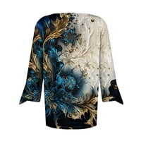 Ljetna ušteda! Tofotl ljetni vrhovi za žene rukavi V-izrez casual mahune modne tiskane udobne bluze