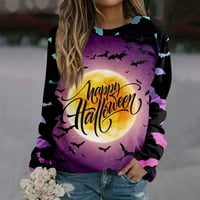HHEI_K ženske dukseve Ženski povremeni modni festival Ispis pulover s dugim rukavima