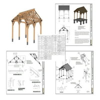 Paviljon nacrti, puni detaljni intenzinijski crteži za robustan paviljon