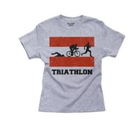 Austrija Olympic - Triathlon - zastava - Silhouette Boy's Pamučna majica