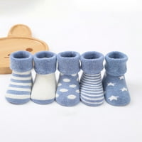 Waroomhouse Par čarape za bebe vune prozračne zadebljanje super tople zimske čarape za dijete za bebu