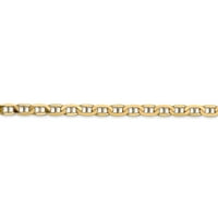 Real 14KT žuti zlatni konkavni lančanik lanca sidro; ; Kopčasto jastoga; za odrasle i tinejdžere; Za