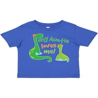 Inktastic Moja tetka voli me dinosaur poklon toddler boy djevojka majica