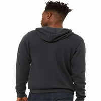 + Platno unise spužva fleece puni zip hoodie