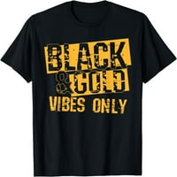Dnevna košulja za crno zlatne igre za fudbalsku majicu srednje škole crna velika
