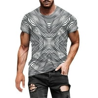 Muška majica s kratkim rukavima, muški trendi ljetni dekolte majica 3D uzorak štampanja kratki rukav