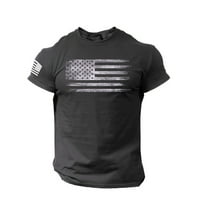 Američka zastava o Muška bluza Kratka majica Štampani rukavi izrezani izrez za muške bluze za muškarce