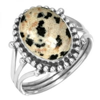 Sterling srebrni prsten prirodni dalmatinski ručni nakit