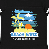 Inktastična plaža Plaža Playa del Carmen Mexico sa palminim drvećem poklon majica dječaka toddlera