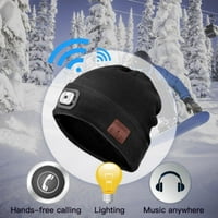 Bluetooth Beanie Bluetooth šešir, gusta nadograđena bežična Bluetooth 5. Beanie šešir sa slušalicama slušalica Pletena Beanie sa stereo zvučnicima i mikrofonom za žene