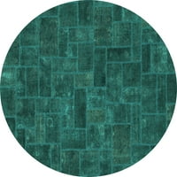 Ahgly Company Zatvorena okrugla Perzijska tirkizna plava boemska prostirke, 4 'Round