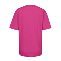 Vrijeme i Tru Ženski kratki rukav bluza za bluzu dojke za podizanje dojke za podizanje majica, majice, ženske majice, leviitni filter za pročišćivač zraka, žene