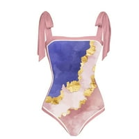 Dyegold Womens Jedan kupaći kostim s plažom Sarongs Option Cover Up Wrap suknje Retro Cvjetni print