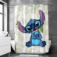 Lilo & Stitch tuš za zavjese Cartoon Ispis Zavjesa za ukrašavanje kuka sa kukama zastove za odbojnu tuširanje za kupatilo