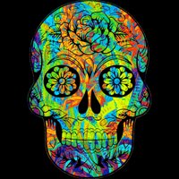 DAN DEL Muertos Dan mrtvih Halloween cvjetna lubanja Muška grafička masa - Dizajn od strane ljudi 3xl