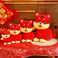 Kangqi Godina TIGER maskota Lijepa kućna dekoracija Kineska novogodišnja tigarska lutka punjena plišana
