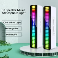 Walmeck LED perle ritam svjetla BT zvučnik, dvostruki rogovi, šarena zvučna kutija, ambijentalno svjetlo