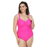 Čvrsta boja za kupanje Dame Konzervativno Plus size Ženski kupaći kostim Slim Pure Color Spring Stil