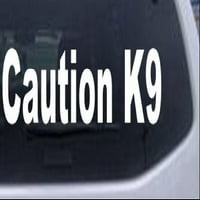 Oprez K Automobil ili kamion prozor za laptop naljepnica za laptop bijela 16in 4.0in