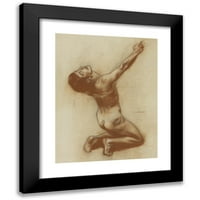 Franz von zaglavio je crni moderni uokvireni muzej umjetnički print pod nazivom - klečeći muški goli
