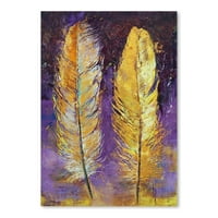 AmericanFlat Gold Feathers Michael Creese Art Art Print