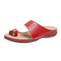 Luncero platforma sandala za žene klizanje na slajdovima obnavljaju sandale Neklizajuće casual cipele unutarnje vanjske modne ljetne klizne papuče crvene 7