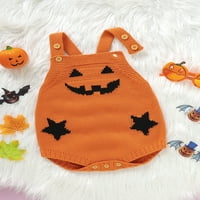 Novorođeni pauza za pakete za bebe Halloween bundeve printom bez rukava za noct za dječake djevojke slatka odjeća