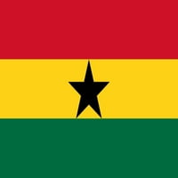Kućne udobnosti - zastava Gana - živopisno laminirani plakat za laminirani postera sa svijetlim bojama