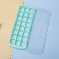 Nbuaila ledeni kocka ladica Veliki kapacitet sa poklopcem silikonske rešetke Easy izdanje ledene kocke