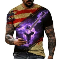 Muška košulja Ljetni modni Cool 3D digitalni ispis Casual Okrugli vrat Prozračni vitki montirani kratki rukovi vrhovi kratkih rukava