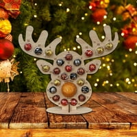 Dido drveni božićni okvir Advent odbrojavač kalendar prazan DIY refilsible Nedovoljno nepropušteni ukras