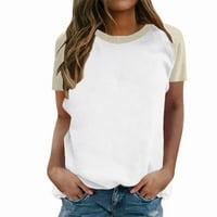 FSQJGQ T majice za žene Trendy Thirt za ženske ležerne majice Crewneck Torp bluza s kratkim rukavima