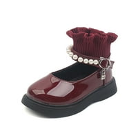 MIKILON TODDLER cipele za bebe Girls pletene elastične usta modne biserne neklizne cipele s malim kožnim