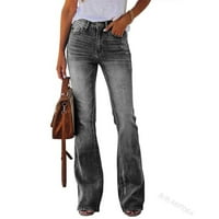 RRHSS ženski visokokvaspektni čizme traperice sa širokim nogama Trčevi temmi