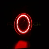 FlashTech crvena vanjska vodootporna LED halo prstena za maglu svjetlosni komplet za Pontiac G 08-09