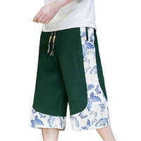 Kali_store muške kratke hlače Muške kratke hlače Ležerne prilike za zatvaranje džepova Elastični struk zeleni, 5xl