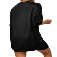 Voguele Ladies Sweatsuits Drop rame Jogger set kratki rukav Dvo odijelo za fitness majica + kratke hlače