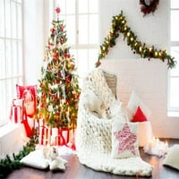 Hellodecor 7x5ft Božićna fotografija Backdrop Tree Dekoracije u unutrašnjosti Garland Slikana bijela