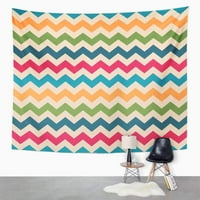 Šareni uzorak Chevron Zigzag u retro boja Sažetak geometrijski zidni umjetnost Viseća tapiserija Kućni