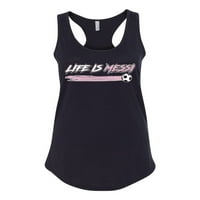 Wild Bobby Life je Miami Soccer Goat Sports Women Canckerback Tank, crni, srednji