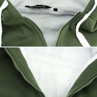 Muška termana termalnog zip up hoodie toplo Sherpa obložena džemper jakna