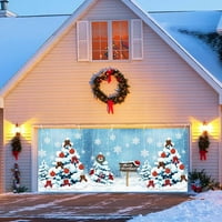 Backo Sobu dekor FT sretan božićni odmor banner garažnih poklopca vrata zimski snjegović Santa na otvorenom