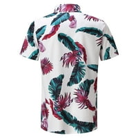 Levmjia muške košulje s dugim rukavima Muškarci Havajska majica na plaži s kratkim rukavima Odštampani