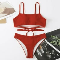 Modne žene Bikini Set Stock Ban zavoja za poticanje BRA WOMENS bikini set Solid kupaćim kosiju set za