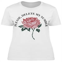 Molim vas, izbrišite moju brojnu majicu za ružu žene -Image by Shutterstock, ženska velika