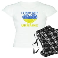 Cafepress - Ukrajinski ljubavnik I štand sa Ukrajinom Heart Pajamas - Ženska lagana pidžama