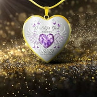 Frehsky ogrlice za žene Angel Wing nakit ogrlicu za tatu kćer srčane memorijal čuva privjesak