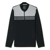 ADIDAS CLIMACOOL COLORBLOCK Zip Crni sivi Pulover za golf