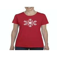 MMF - Ženska majica kratki rukav, do žena Veličina 3XL - Božićne snježne pahulje